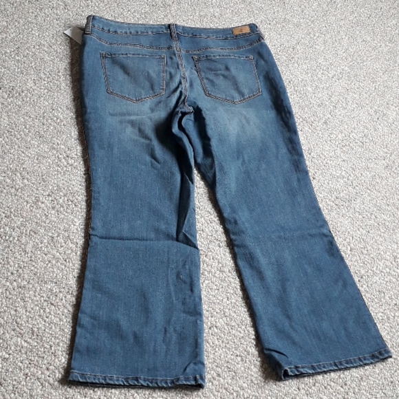 New Side Stripe High Waist Crop Kick Flare Jeans - Picture 6 of 9